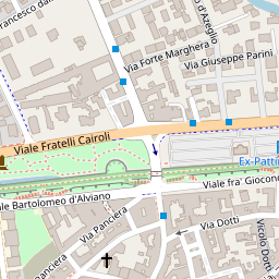 Mappa del centro storico di Treviso con la posizione di AL.MA Bistrot in Via Inferiore 34