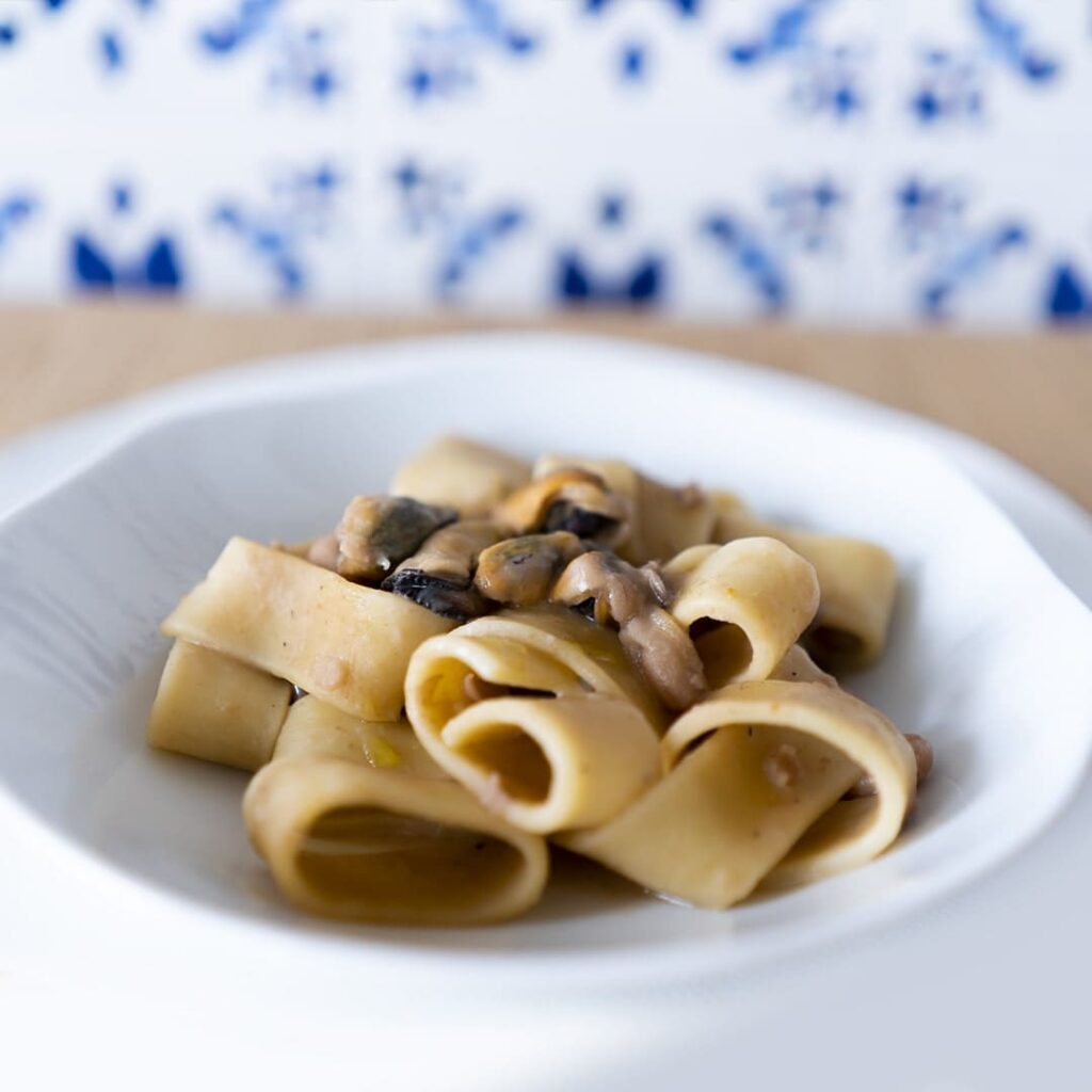 La calamarata fagioli e cozze del ristorante campano di Treviso