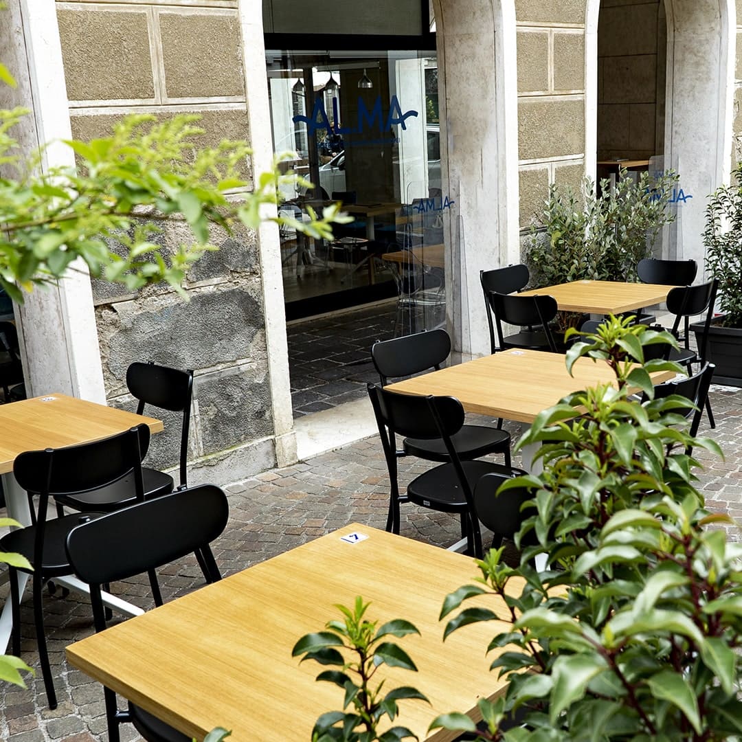 Il plateatico nel centro storico di Treviso